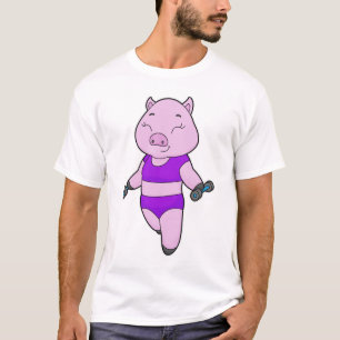 Pig Fitness Dumbell T-Shirt