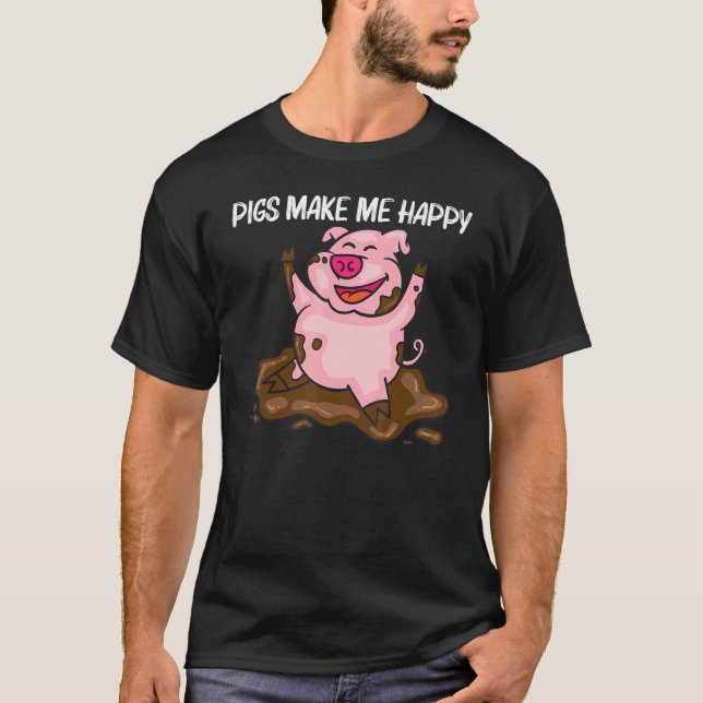 Pig For Men Women Hog Farmer Farm Animal   T-Shirt (Vorderseite)
