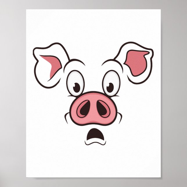 Pig-Gesicht-Kostüm Poster (Vorne)