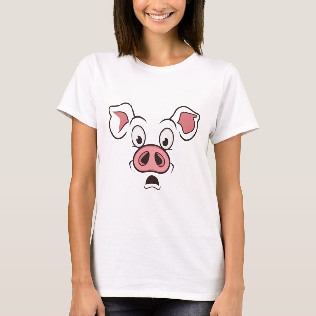 Pig-Gesicht-Kostüm T-Shirt (Vorderseite)