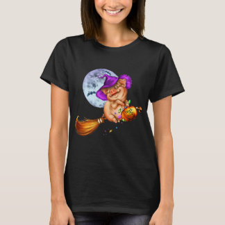 Pig Halloween Pumpkin Hexenhut T-Shirt