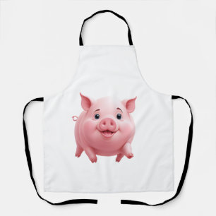 Pig Happy Spielspass Springen in die Luft fröhlich Schürze