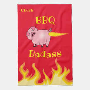 Pig-Hintern-GRILLEN Badass Geschirrtuch