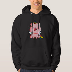 Pig Horn Einhorn Schweinekostüm Extravagantes Klei Hoodie