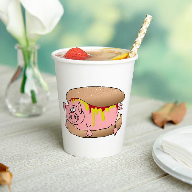 Pig Hot Dog Pappbecher (Von Creator hochgeladen)