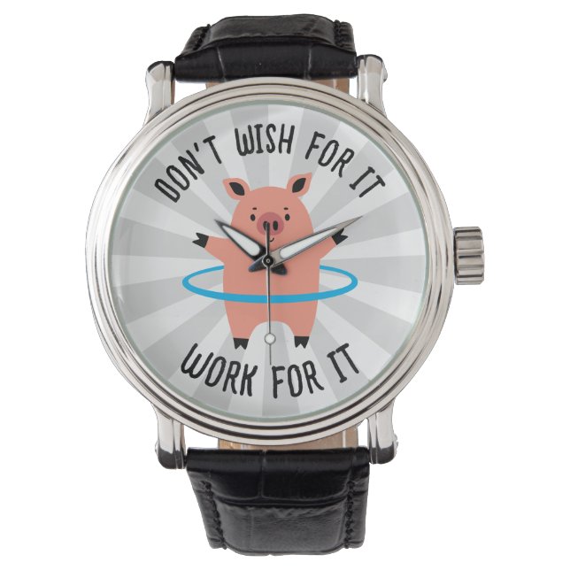 Pig Hula Hoop Armbanduhr (Vorderseite)