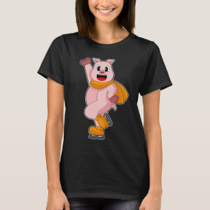 Pig Ice Skaten Ice Skate T-Shirt