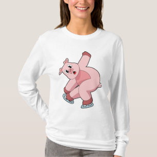 Pig Ice Skaten Ice Skate T-Shirt