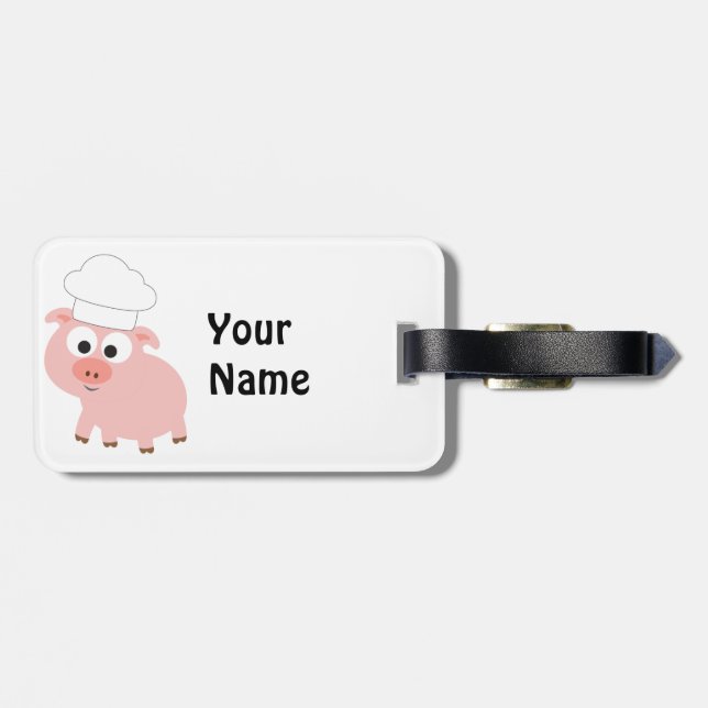 Pig-Koch Gepäckanhänger (Rückseite horizontal)