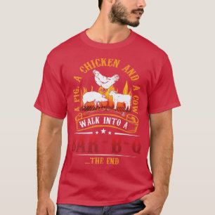 Pig Kuh GRILLEN Meat Lover Grill Freunde Spaß Hühn T-Shirt