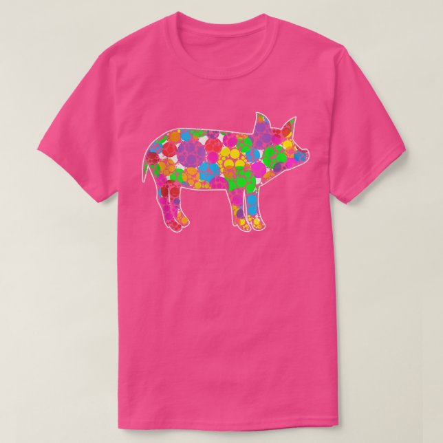 Pig Lover Polka Dot Pattern Dot Day International  T-Shirt (Design vorne)