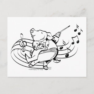 Pig Maestro Postkarte