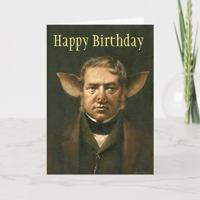 Pig Man Birthday Card Karte (Vorderseite)
