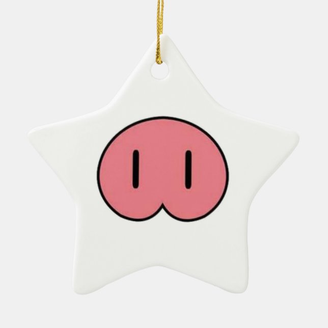 Pig Nose Keramik Ornament (Vorne)