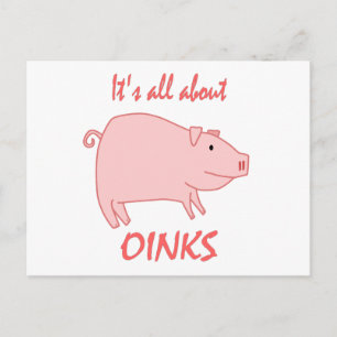 Pig Oinks Postkarte