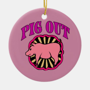 Pig Out Christmas Tree Keramik Ornament