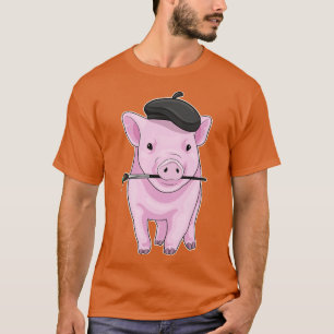 Pig Painter Pinsel T-Shirt
