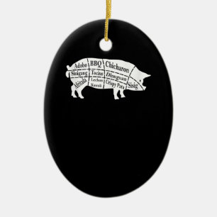 Pig Parts Food GRILLEN Pinoy Adobo Liebhaber Gesch Keramik Ornament