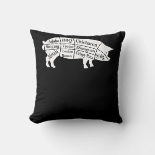Pig Parts Food GRILLEN Pinoy Adobo Liebhaber Gesch Kissen