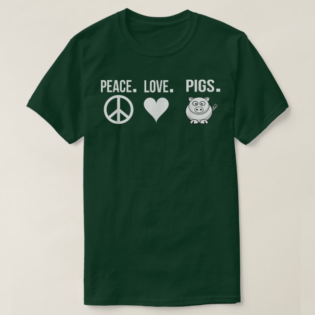 Pig Peace Liebe T-Shirt (Design vorne)