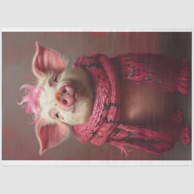 Pig Pink Hair Rosalina Ruffles Decoupage Seidenpapier (Vorderseite)