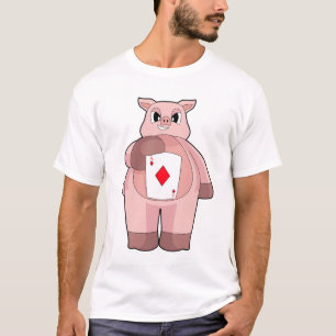 Pig Poker Poker Cards Card Game T-Shirt