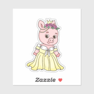 Pig Princess Aufkleber