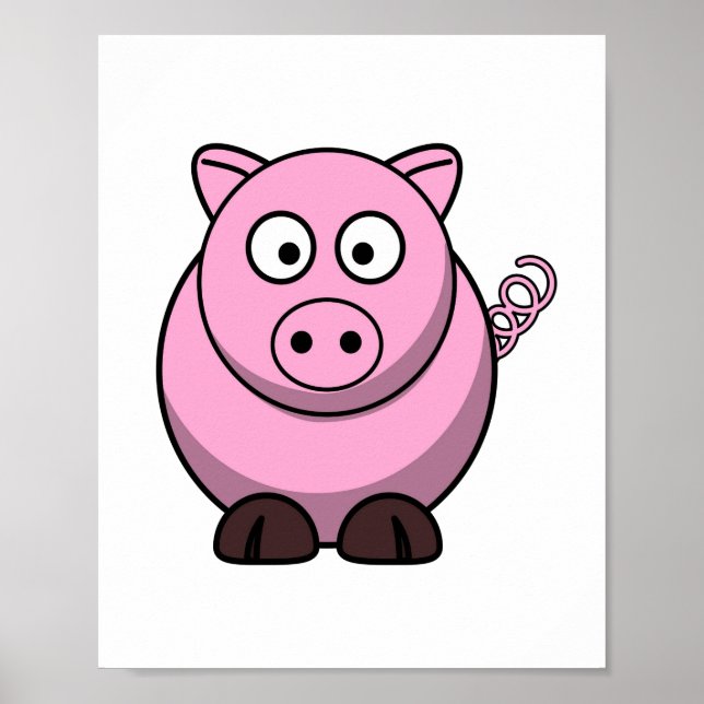 Pig Print - Cartoon Poster (Vorne)