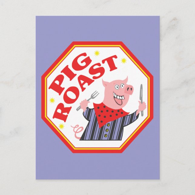 Pig Roast Postkarte (Vorderseite)