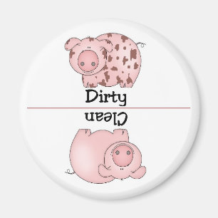 Pig Sauberes Geschirrspüler Magnet