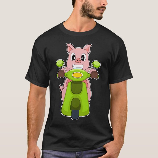 Pig Scooter T-Shirt (Vorderseite)