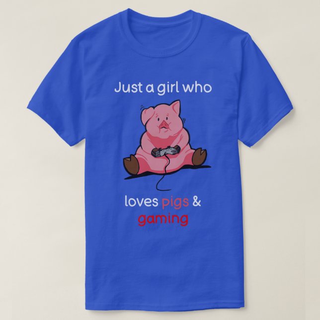 Pig Shirt Funny Gaming Girls Video Gamer Pig Lover (Design vorne)