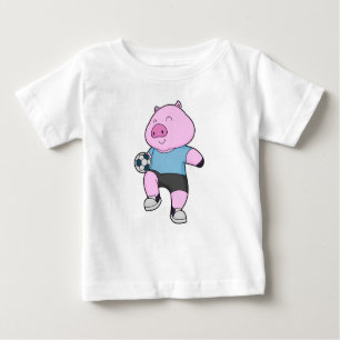 Pig Soccer Player Soccer Baby T-shirt