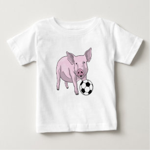 Pig Soccer Player Soccer Baby T-shirt