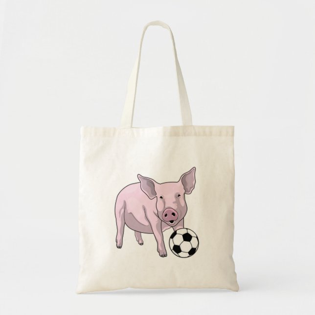 Pig Soccer Player Soccer Tragetasche (Vorne)