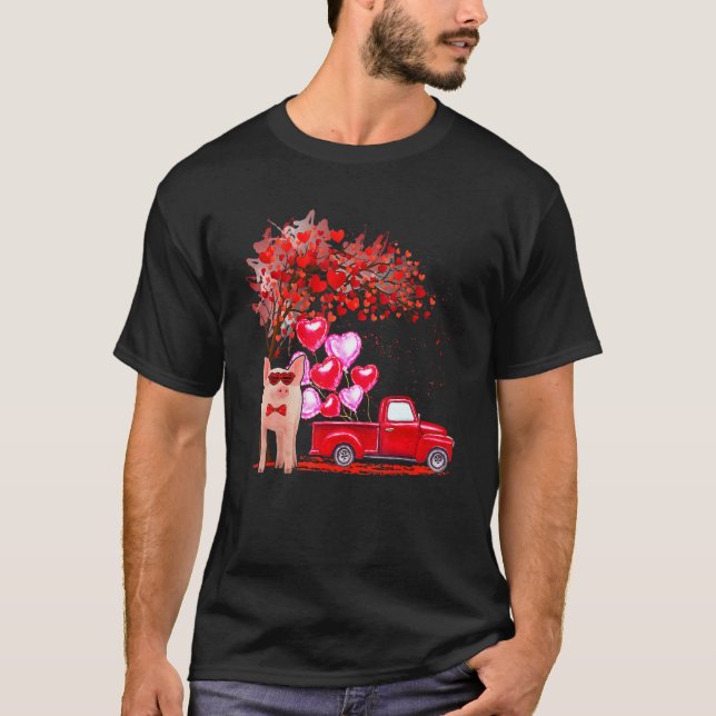 Pig Sonnenbrille Herz Tree Lieferwagen LKW Bauer C T-Shirt (Vorderseite)