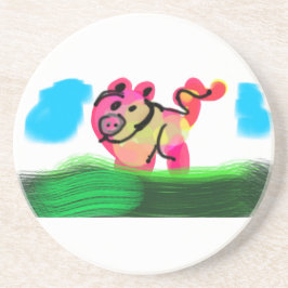 Pig spring getränkeuntersetzer