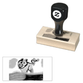 Pig spring gummistempel