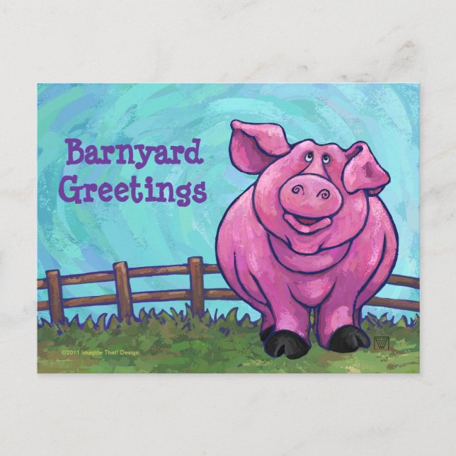 Pig Stationery Postkarte (Vorderseite)