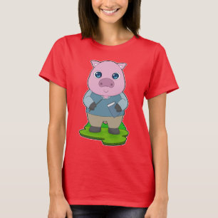 Pig Teacher Book T-Shirt