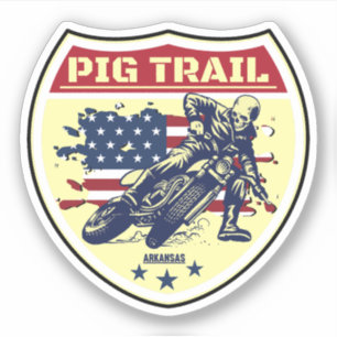 Pig Trail Landschaftlich Byway arkansas Motorrad f Aufkleber