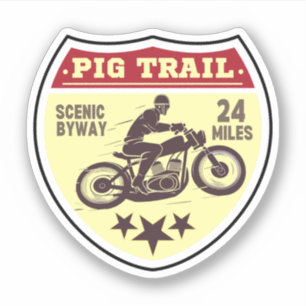 Pig Trail Landschaftlich Byway arkansas Motorrad f Aufkleber
