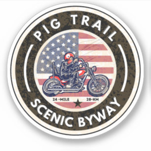 Pig Trail Landschaftlich Byway arkansas Motorrad f Aufkleber
