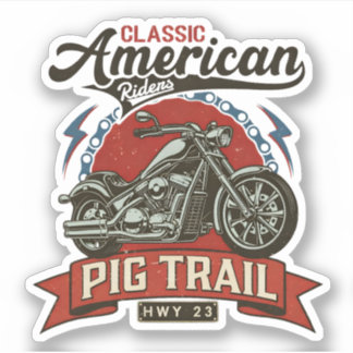 Pig Trail Scenic Byway Arkansas Motorrad-Geschenke Aufkleber