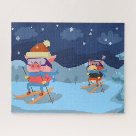 Pig und Fox Skipuzzle Puzzle