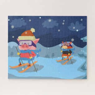 Pig und Fox Skipuzzle Puzzle
