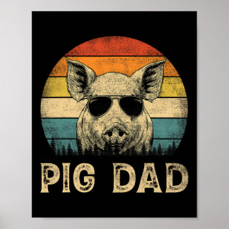 Pig Vater Pig liebt Daddy Vatertag Poster