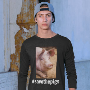 PIG-VIGILS, VEGAN GERETTET DIE SCHWEINER-T-SHIRTS T-Shirt