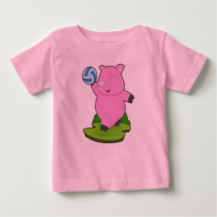 Pig Volleyball-Spieler Volleyball Baby T-shirt