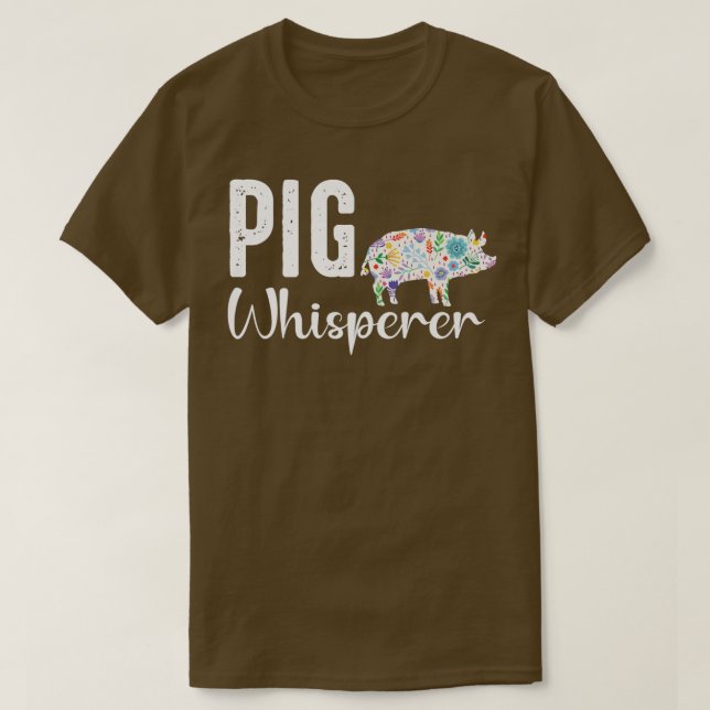 Pig whisperer Farmer t shirt and Funny BBQ Piggy L (Design vorne)